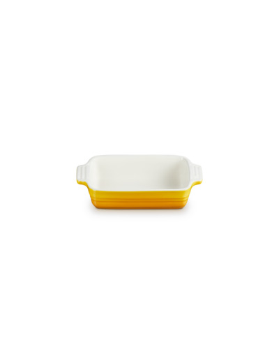 Plat rectangulaire classique 18cm en céramique nectar
