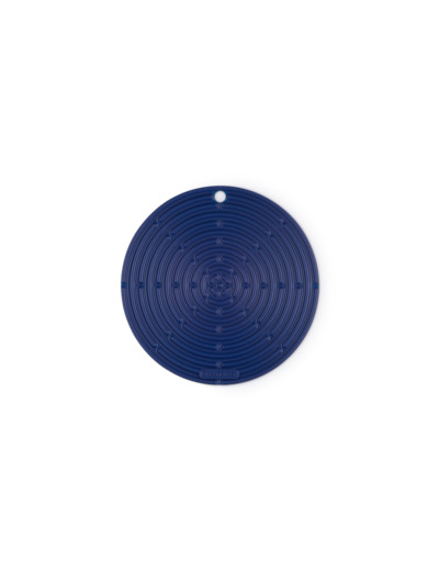 Dessous de plat rond 20cm en silicone bleu azur