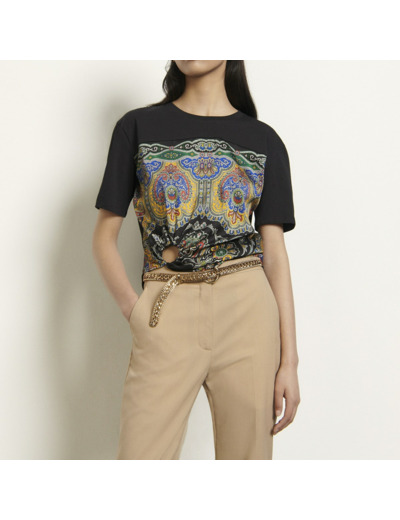 T-shirt avec empiècement imprimé