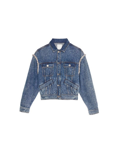 Veste en jean ornée de strass