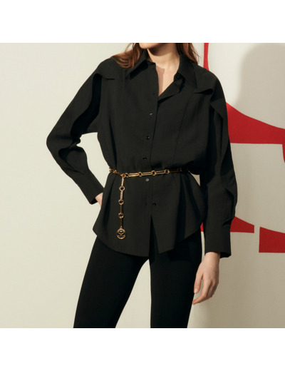 Chemise cape volantée oversize