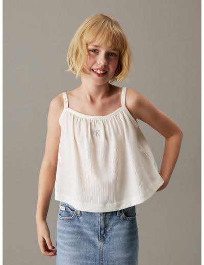 TOP À BRETELLES FRONCÉES