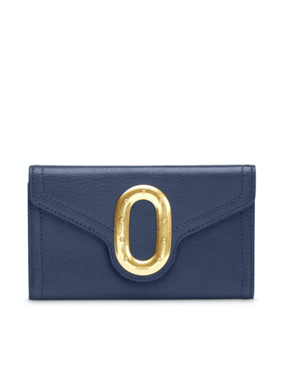 Romane de Lancel - Portefeuille slim rabat - Bleu Petrole