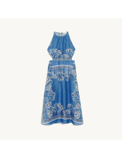Robe longue sans manches imprimée