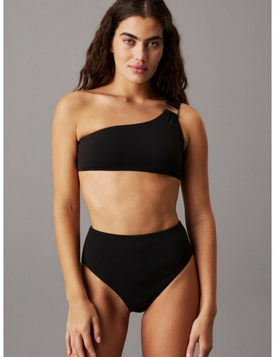 TOP DE BIKINI BRASSIÈRE À ÉPAULE UNIQUE AVEC PADS AMOVIBLES