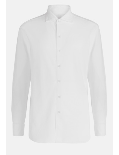 Polo Chemise En Coton Piqué Coupe Droite