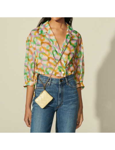 Chemise en voile imprimé