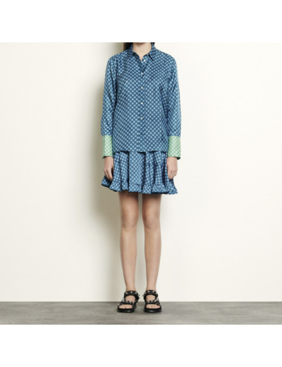 Chemise en soie imprimée