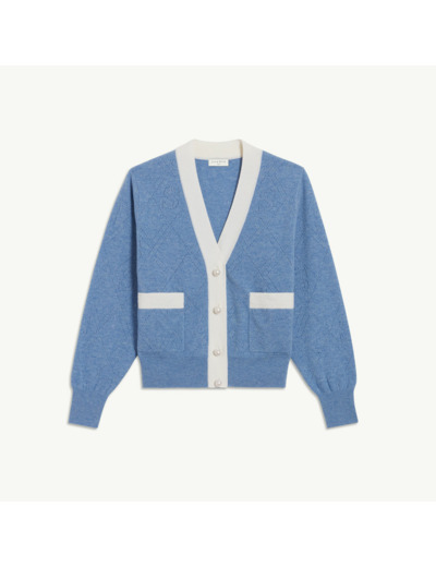 Cardigan en maille pointelle