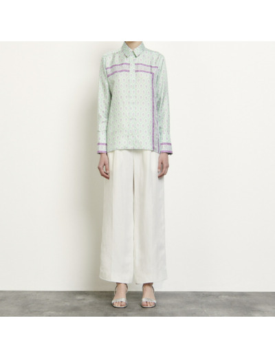 Chemise imprimée en soie