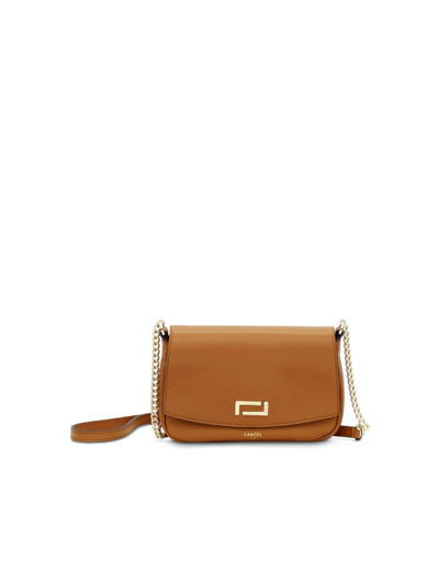 Lola de Lancel - MINI SAC CHAINE AVEC LOGO METAL - Petit Modèle - Camel