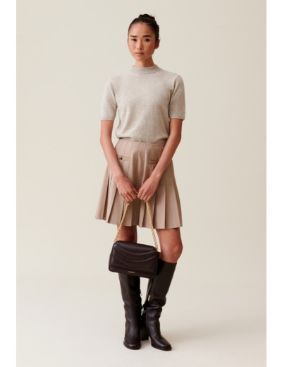 Jupe courte plissée