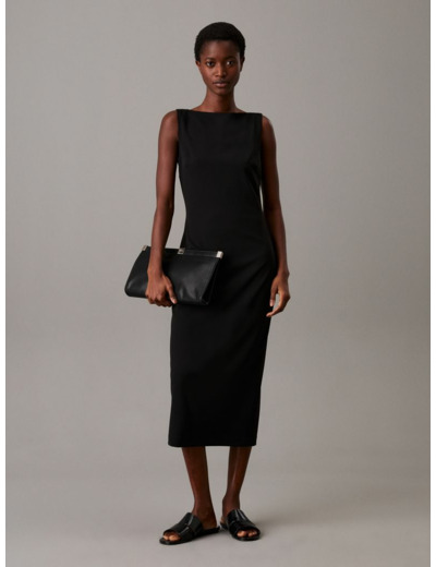 ROBE MIDI BODYCON EN CRÊPE SCUBA