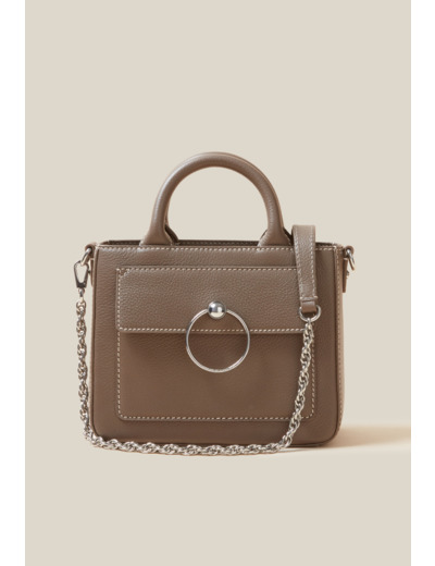 Sac Anouck cuir grainé chaîne