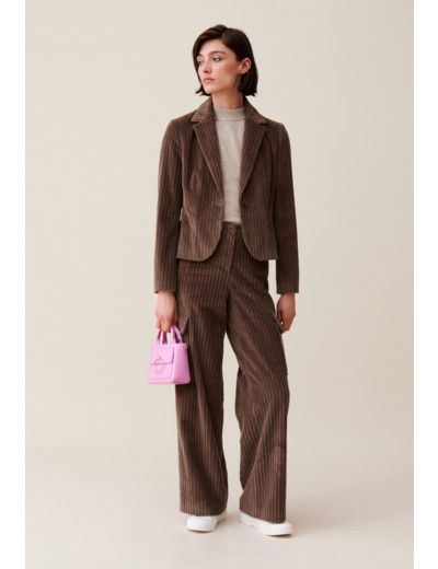 Veste velours cintrée