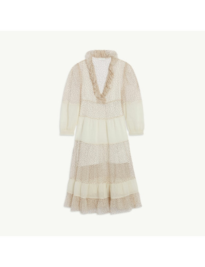 Robe longue vaporeuse à volants