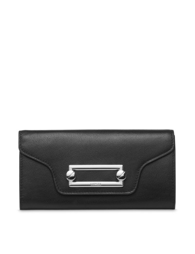 Clic de Lancel - Portefeuille slim rabat - Grand modèle - Noir