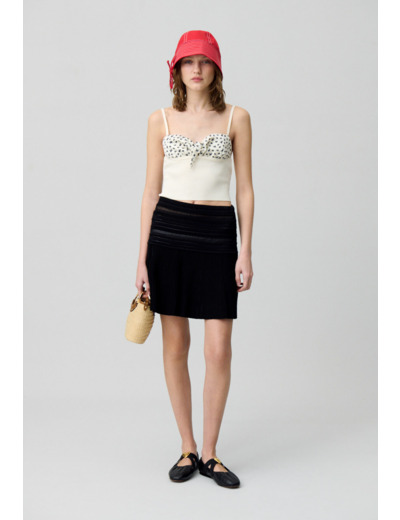 Top maille fine décolleté