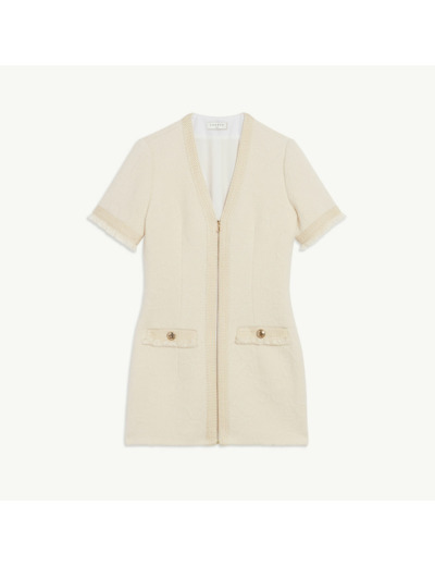 Robe en tweed jacquard double S