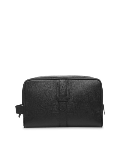 OSCAR CUIR GRAINE - Trousse Toilette - Noir