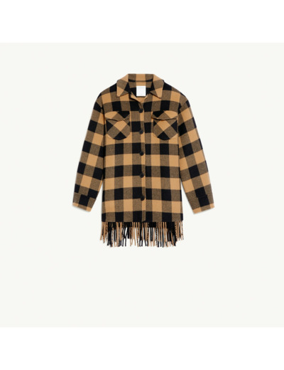 Veste chemise oversize à carreaux
