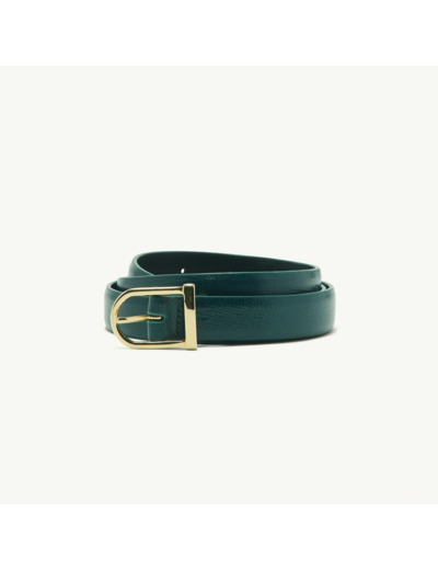 Ceinture en cuir embossé lézard