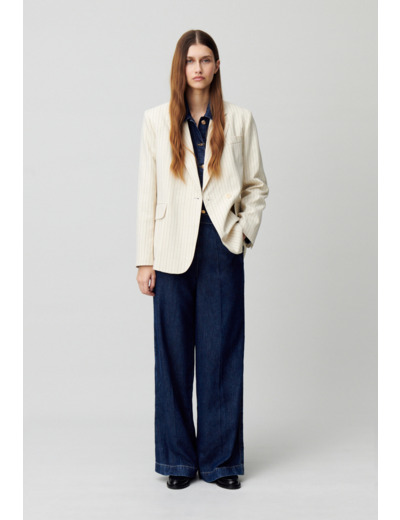 Veste tailleur à rayures