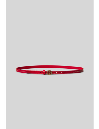 Ceinture cuir contrastée