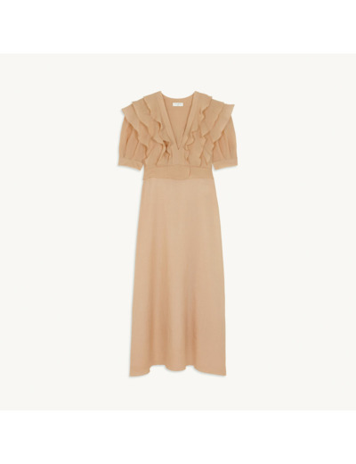 Robe longue à volants