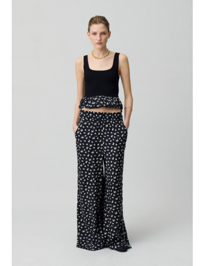 Top débardeur volanté