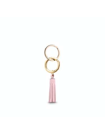 Charms de Lancel - Base porte-clés pompon personnalisable - Rose
