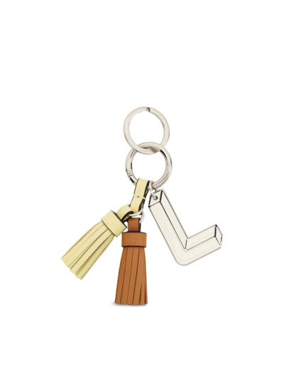 Cuir Pompon - Porte-clés pompon duo