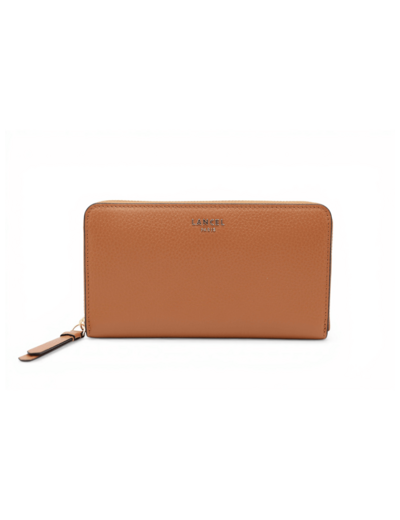 Lettrines de Lancel - Portefeuille continental zippé - Grand modèle - Camel