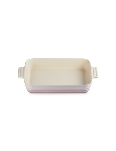 Plat rectangulaire classique 32cm en céramique shell pink