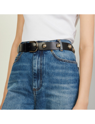 Ceinture en cuir avec studs