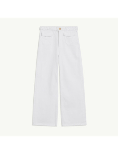 Jean à ceinture tressée