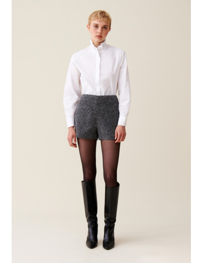 Short tweed gris