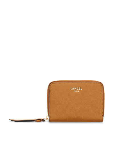 Lettrines de Lancel - Portefeuille continental zippé - Petit modèle - Camel