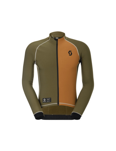 Maillot manches longues Homme RC PRO WARM REMIX Pain Marron/Vert Sapin