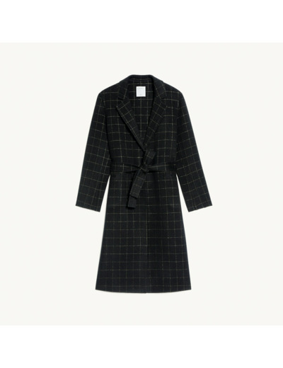 Manteau long à carreaux fantaisies