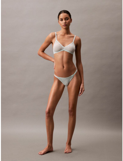 SOUTIEN-GORGE TRIANGLE NON DOUBLÉ EN DENTELLE MARQUISETTE TRANSPARENTE