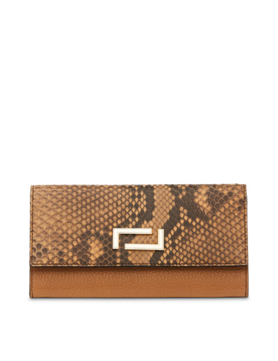 Pia de Lancel - Portefeuille slim rabat - Camel