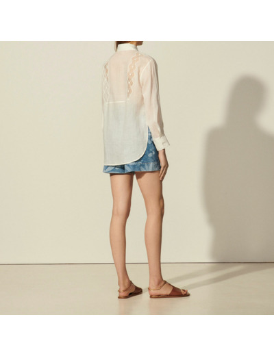 Chemise avec galons ajourés