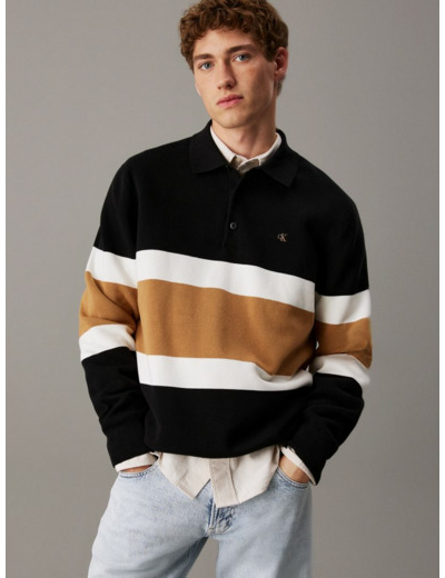 PULL POLO À MANCHES LONGUES