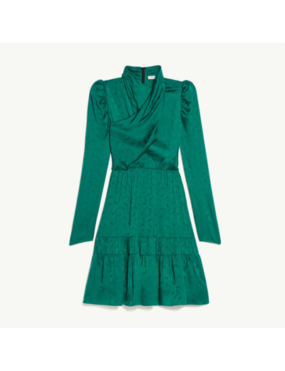 Robe courte en jacquard