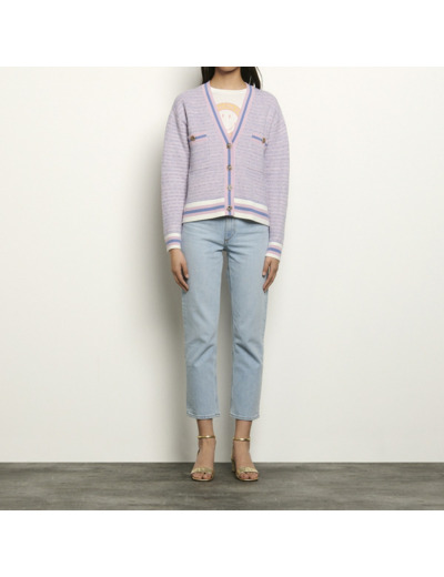 Cardigan court effet tweed