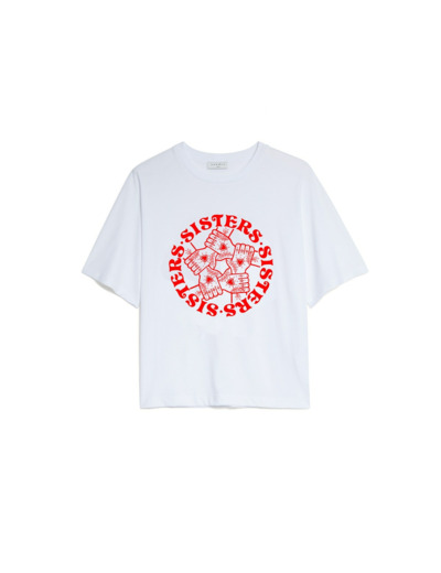 T-shirt avec print contrasté