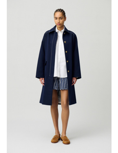 Trench mi-long ceinturé