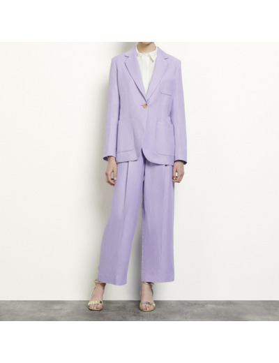 Veste tailleur en lin mélangé