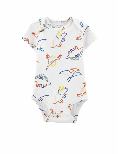 ชุดบอดี้สูทแขนสั้นเด็กชาย Sloganbs Multidino รุ่น CR6201N07451